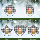 Glendinning Tartan Christmas Ceramic Ornament - Highland Cows Style